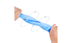 Blå vanntett silikonmatte, sterk og fleksibel, lett å vri og brette for rengjøring.